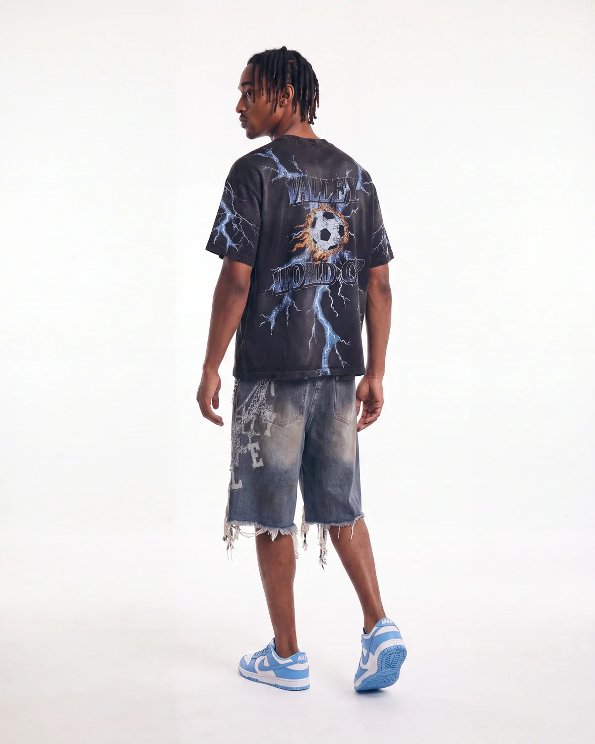 Vale Forever Chain Jorts Blue