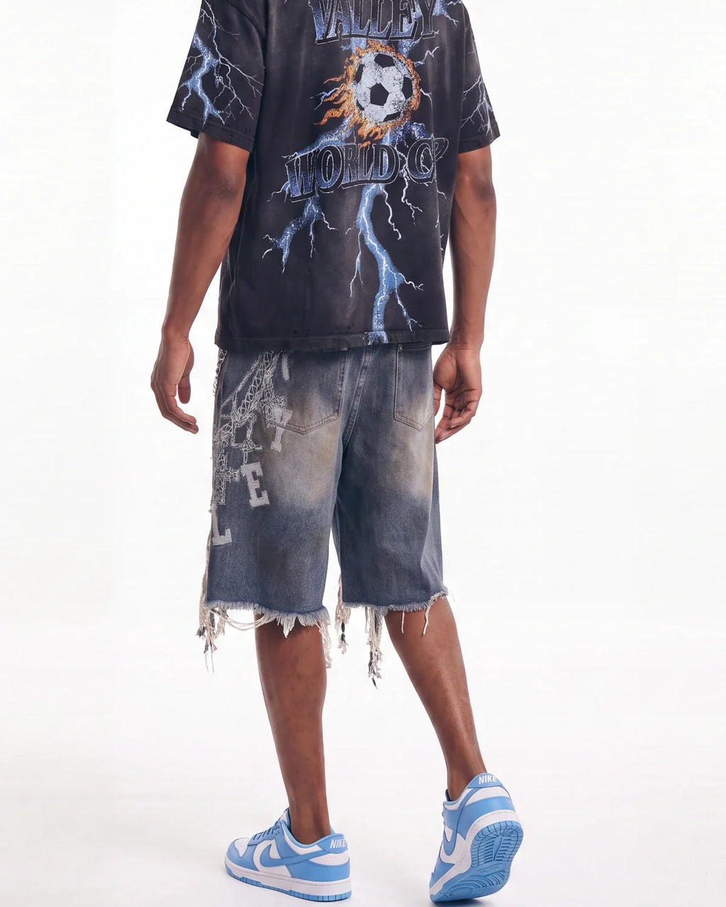 Vale Forever Chain Jorts Blue