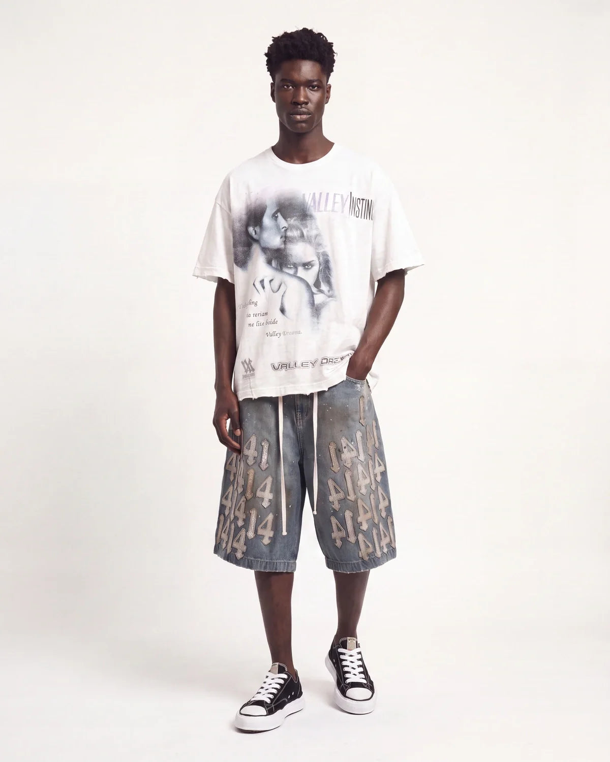Vale Forever Lucky Charms Jorts Blue/White