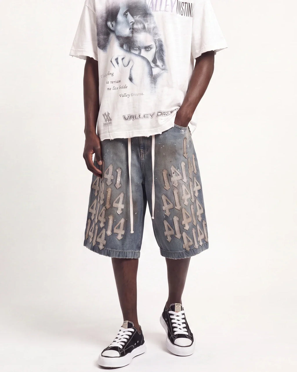 Vale Forever Lucky Charms Jorts Blue/White