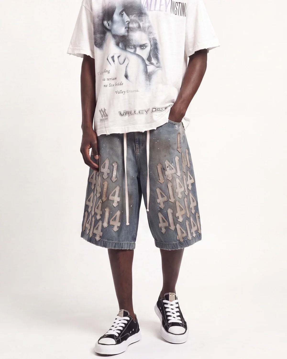 Vale Forever Lucky Charms Jorts Blue/White