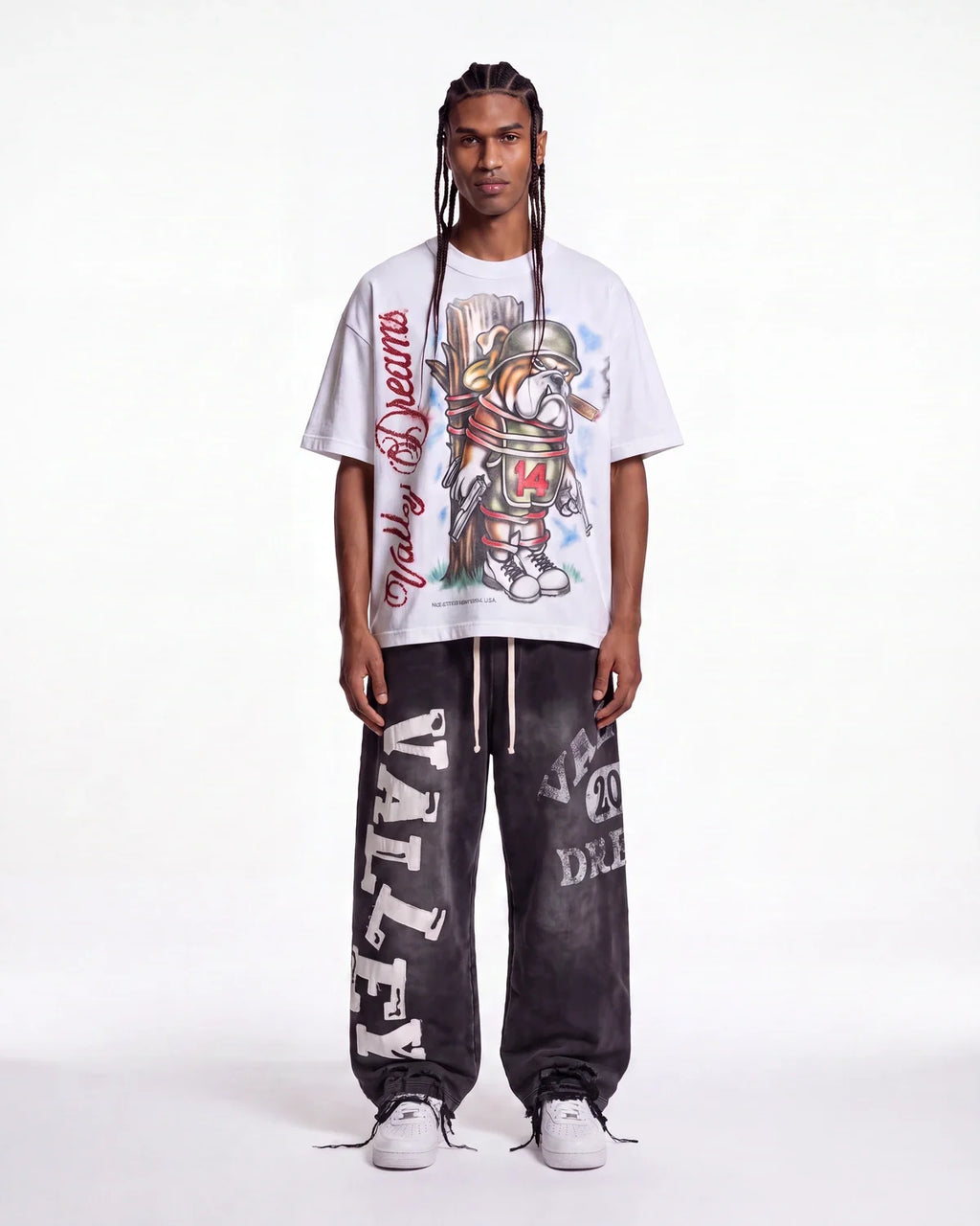 Vale Forever Dog of War Bling Tee White