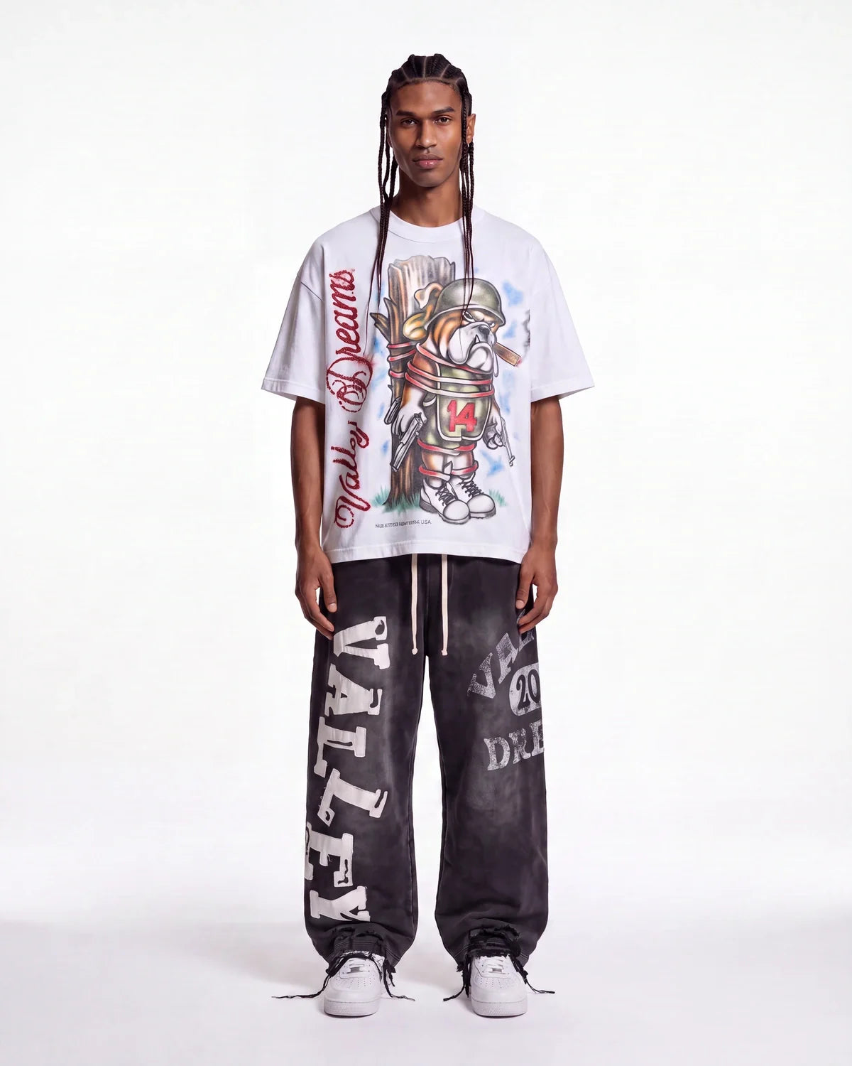 Vale Forever Dog of War Bling Tee White