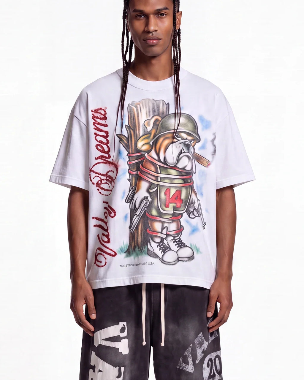 Vale Forever Dog of War Bling Tee White