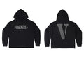 Vlone "FRIENDS-" Graphic Hoodie - Black/Grey