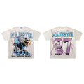 Majestik Athletic Eagle 27 Lightning Vintage Washed Oversized Graphic Tee