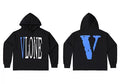 Vlone Classic Logo Graphic Hoodie - Black/Blue