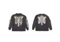 Saint Michael Skeleton Ribcage Anatomy Long Sleeve - Black