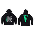 Vlone Classic Logo Graphic Hoodie - Black/Green