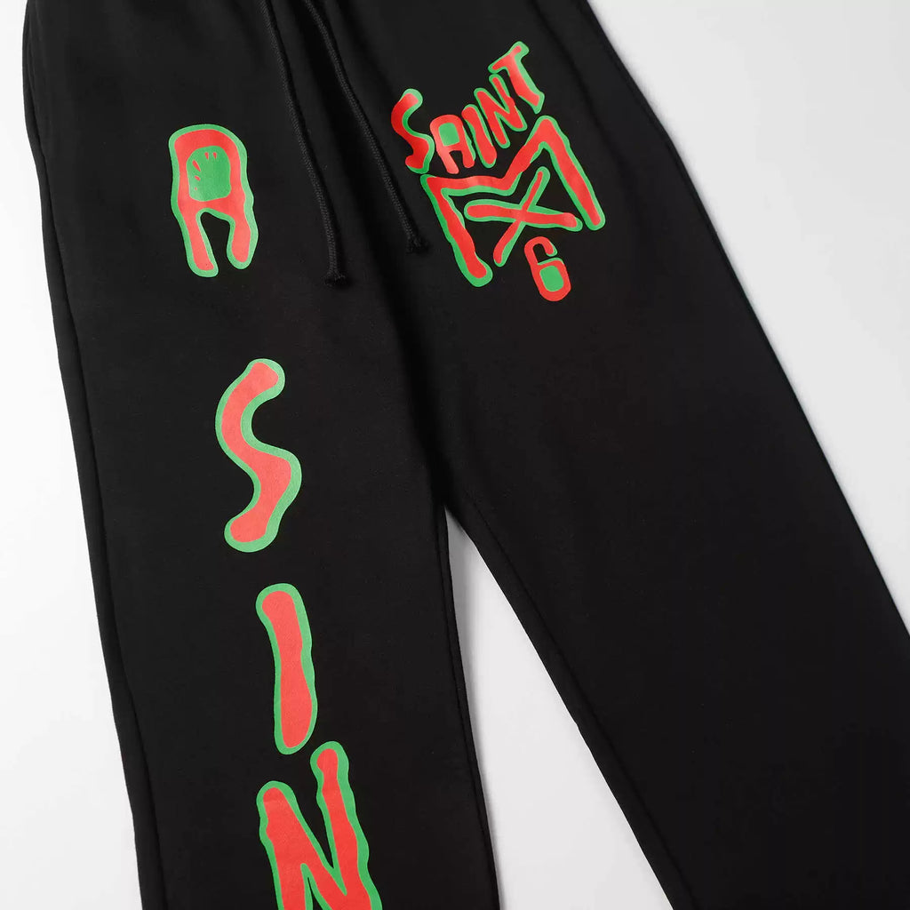 Saint Michael Vertical "A SIN" Sweatpants - Black