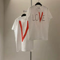 Vlone Hand-Drawn "LONE" Graphic T-Shirt - White/Red