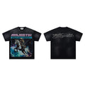 Majestik Department Space Cowboy Horse Rider Vintage Washed Oversized Graphic Tee