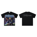 Majestik Eagle Football Player Stadium Vintage Black Oversized Graphic Tee