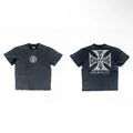 West Coast Choppers Front Small Logo Iron Cross Tee - Vintage Black