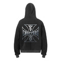 West Coast Choppers Metallic Iron Cross Hoodie - Black