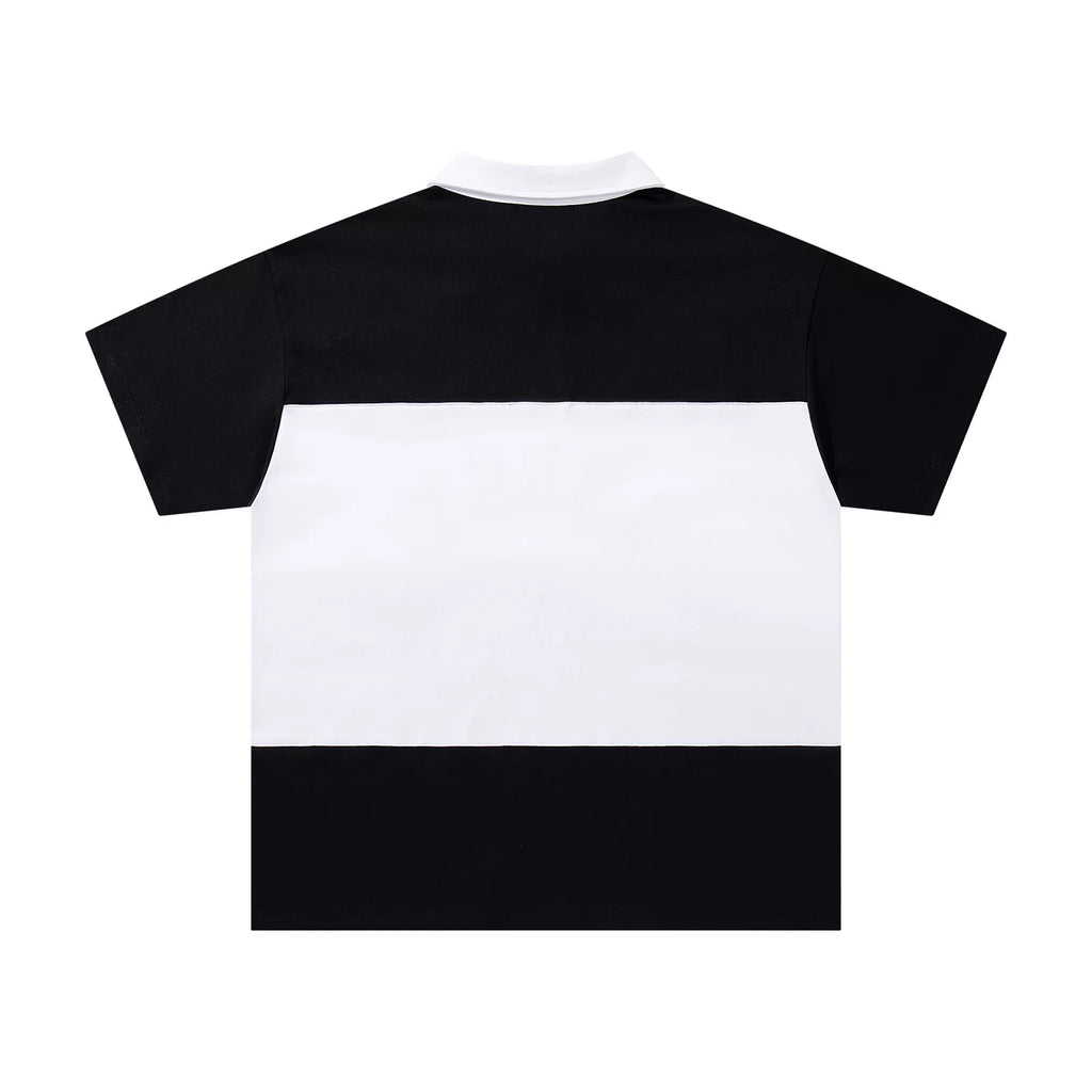 Majestik Sports XX Patchwork Half‑Zip Polo Shirt