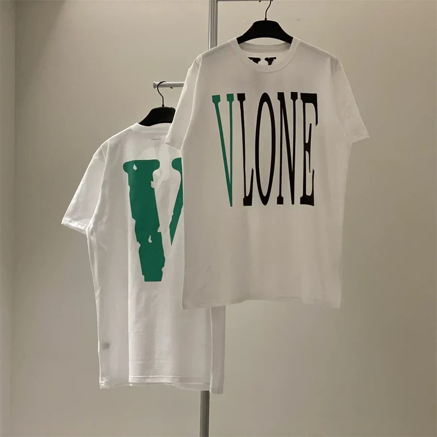 Vlone Classic Logo Graphic T-Shirt - White/Green