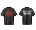 Saint Michael Red Starburst & "SICKENING CEREMONY" Vintage T-Shirt - Black