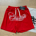Mixed EMOTION Cursive Emotion Script Red Sweat Shorts