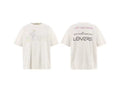 Saint Michael Neon Outline & "OFF THE LEASH LOVERS" Vintage  T-Shirt - Off-White