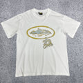 Corteiz Chain Pendant Chest Logo Print Tee - White
