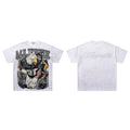 Majestik Eagle Head Football Player Vintage Washed Oversized Graphic Tee