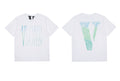Vlone Sketch Logo Graphic T-Shirt - White/Teal