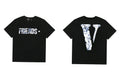 Vlone Abstract Floral "FRIENDS-" Graphic T-Shirt - Black