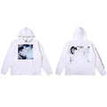 Revenge White Angel Painting Blue Arch Logo Pullover Hoodie