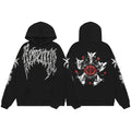 Revenge Black Five Angels & Red Cross Circle Pullover Hoodie
