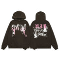 Revenge Brown Pink R.I.P Rest in Paradise Pullover Hoodie