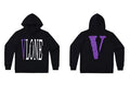 Vlone Classic Logo Graphic Hoodie - Black/Purple