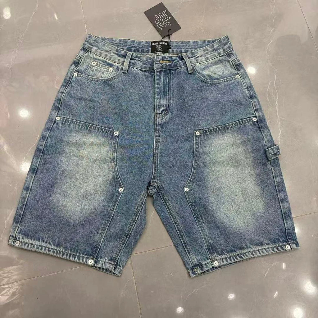 Mixed EMOTION Vintage Washed Blue Carpenter Denim Jorts