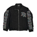 Mixed EMOTION Color Rhinestone Letter Zip‑Up Windbreaker Jacket