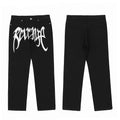 Revenge Gothic Logo Print Black Denim Jeans