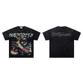 Majestik Skeleton Racer Trophy Champion Vintage Washed Oversized Graphic Tee