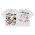 Mixed EMOTION Never Die Cupid Archer White Oversized Graphic Tee