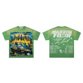 Majestik Gallery Global Luxury Culture Yacht City Tour Vintage Washed Green Oversized Graphic Tee