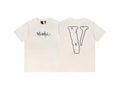 Vlone Outline Pulse Wave Graphic T-Shirt - Off-White