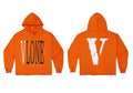 Vlone Classic Logo Graphic Hoodie - Orange/Black