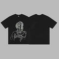 Revenge Pointing Portrait Graphic Short Sleeve T-Shirt Black