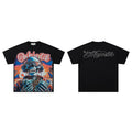 Majestik DJ Skull Money Pyramid Palm Tree Vintage Black Oversized Graphic Tee