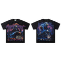 Majestik Dept Invasion Paradise Eagle Subway Lightning City Vintage Washed Black Oversized Graphic Tee