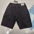 Mixed EMOTION Black Coated Denim Carpenter Jorts