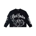Mixed EMOTION Cupid Arrow Fake Two‑Piece Long Sleeve Black Tee