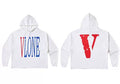 Vlone Classic Logo Graphic Hoodie - White/Red-Blue