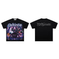Majestik Alien DJ Cosmic Planet Galaxy Vintage Black Oversized Graphic Tee