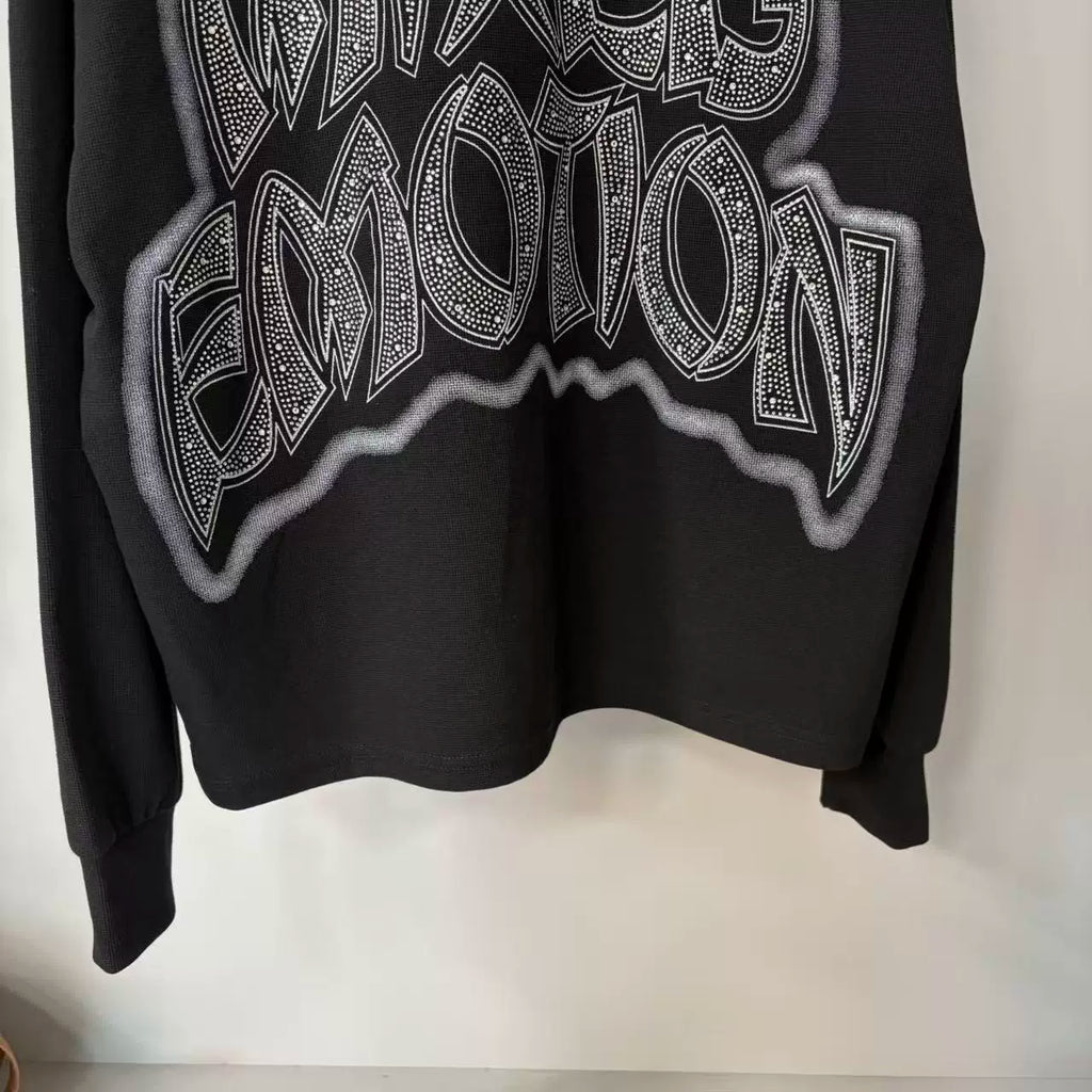 Mixed EMOTION Rhinestone Angel Band Crewneck Sweatshirt