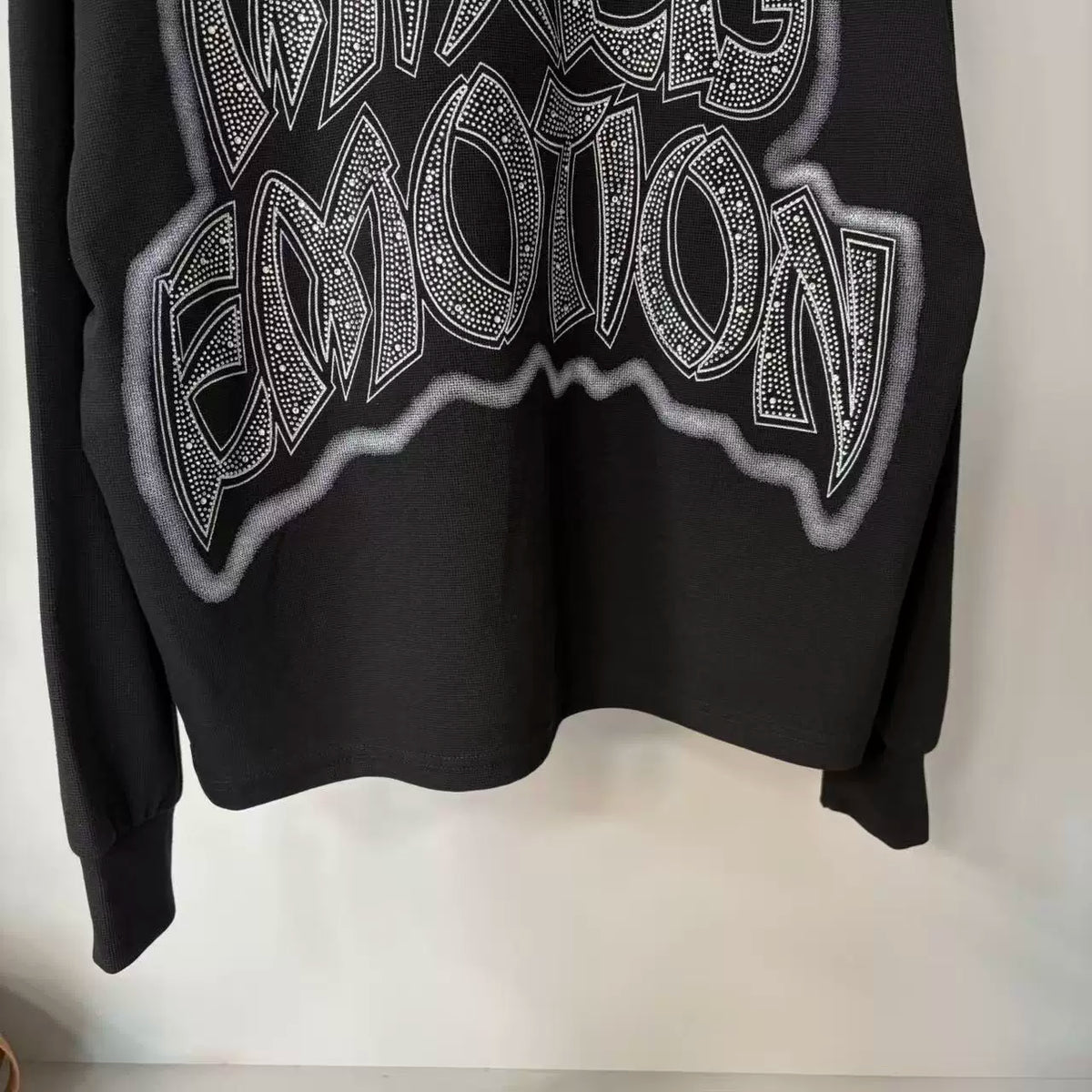 Mixed EMOTION Rhinestone Angel Band Crewneck Sweatshirt