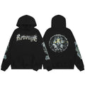 Revenge Black Dark Gothic Circle Arch Logo Pullover Hoodie